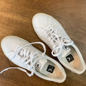 All White Veja Sneakers - Worn Twice